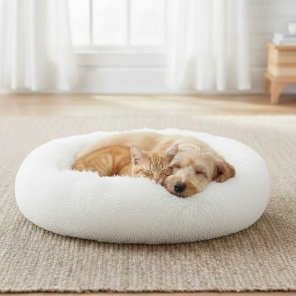 Calming Donut Bed for Dogs & Cats